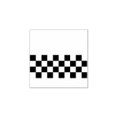 Gele cabine geruite patroon rubberstempel (Afrduk)