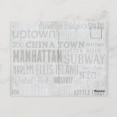 Gele cabine nabij Manhattan Bridge, New York City Briefkaart (Achterkant)