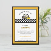 Gele cabinedrukdienst kaart (Staand voorkant)