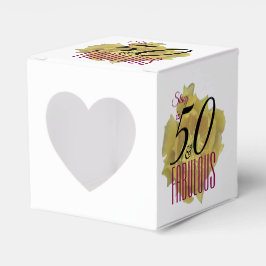 Gele Cactus Bloem 50 en Fabulous Verjaardag Bedankdoosjes