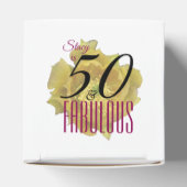 Gele Cactus Bloem 50 en Fabulous Verjaardag Bedankdoosjes (Bovenkant)