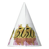 Gele Cactus Bloem 50 en Fabulous Verjaardag Feesthoedjes (Achterkant)