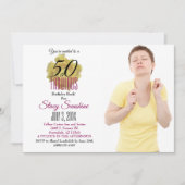 Gele Cactus Bloem 50 en Fabulous Verjaardag Kaart (Voorkant)