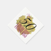 Gele Cactus Bloem 50 en Fabulous Verjaardag Servet (Hoek)