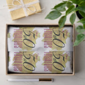 Gele Cactus Bloem 50 en Fabulous Verjaardag Tissuepapier (Geschenk)