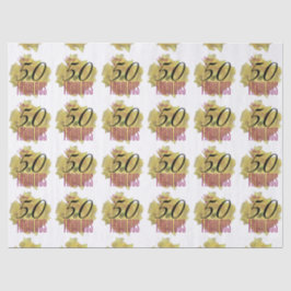 Gele Cactus Bloem 50 en Fabulous Verjaardag Tissuepapier