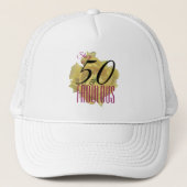 Gele Cactus Bloem 50 en Fabulous Verjaardag Trucker Pet (Voorkant)