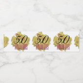 Gele Cactus Bloem 50 en Fabulous Verjaardag Waterfles Etiket (Enkel label)