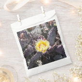 Gele cactus bloem in de lente bedankzakje (Geknipt)