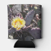 Gele cactus bloem in de lente blikjeskoeler (Achterkant)