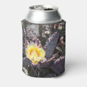 Gele cactus bloem in de lente blikjeskoeler (Blikje Achterkant)