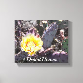 Gele cactus bloem in de lente canvas afdruk (Voorkant)