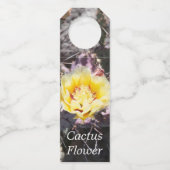 Gele cactus bloem in de lente flessenhanger (Voorkant)