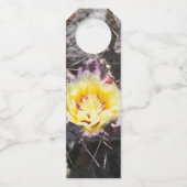 Gele cactus bloem in de lente flessenhanger (Achterkant)