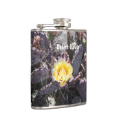 Gele cactus bloem in de lente heupfles (Rechts)