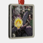 Gele cactus bloem in de lente metalen ornament (Rechts)