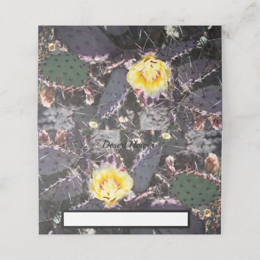 Gele cactus bloem in de lente plaatskaartje (Buitenkant ongevouwen)