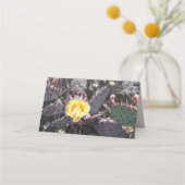 Gele cactus bloem in de lente plaatskaartje (Achterkant)