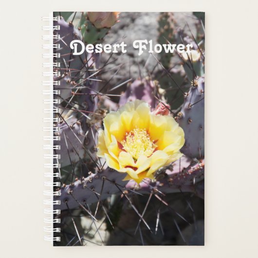 Gele cactus bloem in de lente planner (Voorkant)