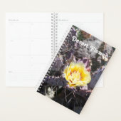 Gele cactus bloem in de lente planner (Display)