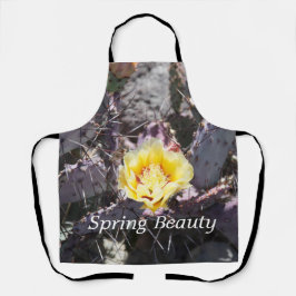 Gele cactus bloem in de lente schort