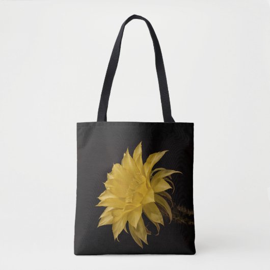 Gele cactus bloem tote bag (Voorkant)