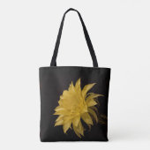 Gele cactus bloem tote bag (Achterkant)