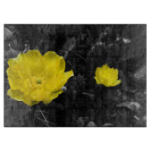 Gele Cactus Bloom Cutting Board Snijplank (Voorkant)