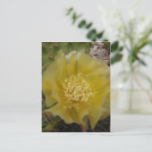 Gele Cactus In Bloei Briefkaart (Staand voorkant)