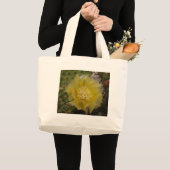 Gele Cactus In Bloei Grote Tote Bag (Voorkant (product))