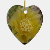Gele Cactus In Bloei Keramisch Ornament (Rechts)