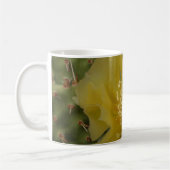 Gele Cactus In Bloei Koffiemok (Links)