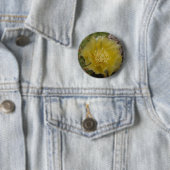 Gele Cactus In Bloei Ronde Button 5,7 Cm (In situ)