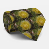 Gele Cactus In Bloei Stropdas (Opgerold)