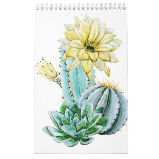 Gele cactus ventilator kalender (Hoes)