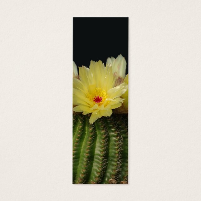 Gele cactus ventilator mini visitekaartjes (Voorkant)