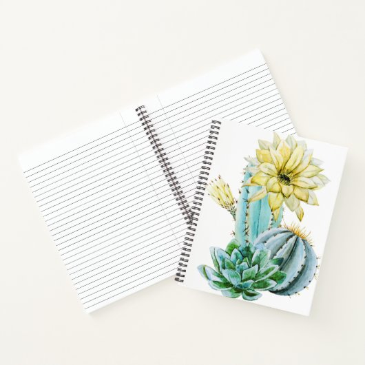 Gele cactus ventilator notitieboek (Binnen)