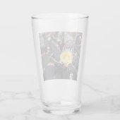 Gele cactusbloem glas (Achterkant)