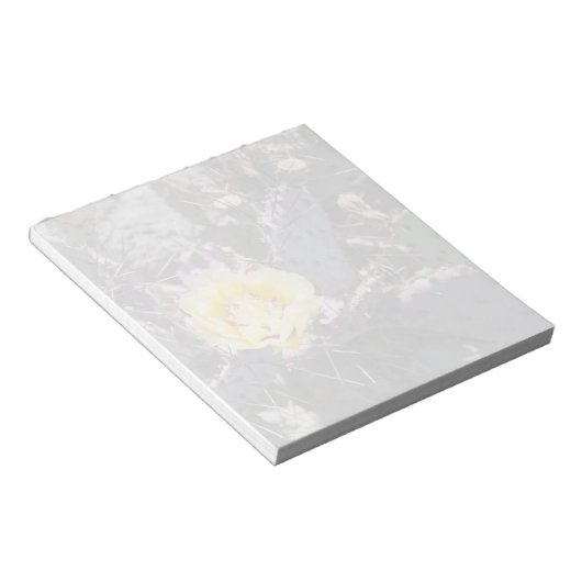 Gele cactusbloem notitieblok (Schuin)