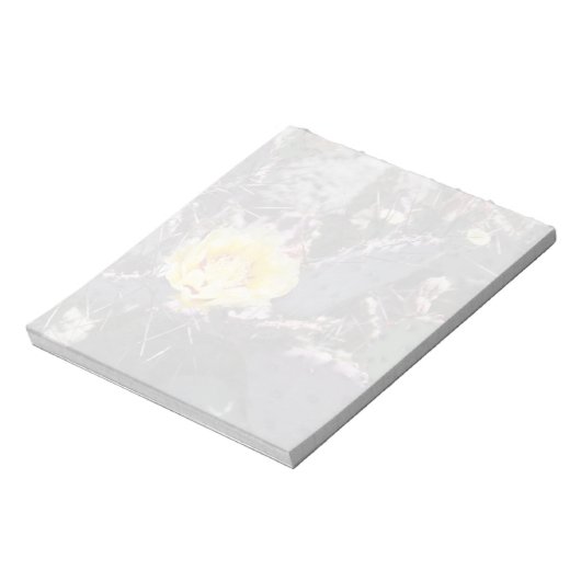 Gele cactusbloem notitieblok (Linkerzijde)