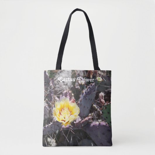 Gele cactusbloem tote bag (Voorkant)
