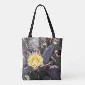 Gele cactusbloem tote bag (Achterkant)