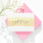 Gele Cadeaubon Glitter Voucher