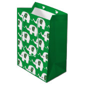 Gele cadeautas voor olifanten (Achterkant Gekanteld)