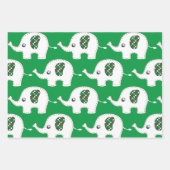 Gele cadeautas voor olifanten inpakpapier vel (Voorkant 3)