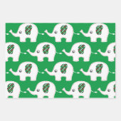 Gele cadeautas voor olifanten inpakpapier vel (Voorkant)