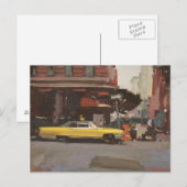 Gele Cadillac 2012 Briefkaart (Voorkant / Achterkant)