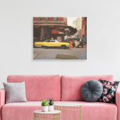 Gele Cadillac 2012 Canvas Afdruk (Insitu (Woonkamer))