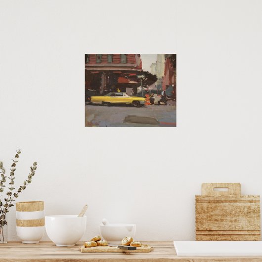 Gele Cadillac 2012 Poster (Keuken)