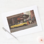 Gele Cadillac 2012 Rechthoekige Sticker (Envelop)